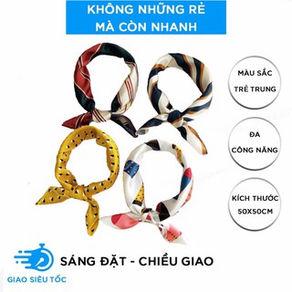 Khăn Tuban Lụa Satin ( 50*50cm) quấn tóc , làm khăn , quấn túi xách