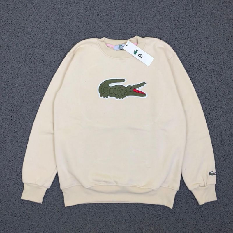 Áo Sweater Lac0Ste CR0CCODILE Cổ Tròn Thiết Kế Trẻ Trung Hợp Thời Trang