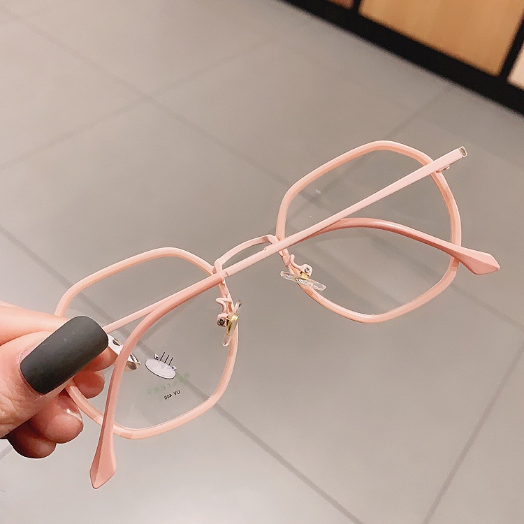 Gọng mắt kính cận nữ VIENDO đa giác đổi màu chống ánh sáng xanh chống tia uv màu sắc thời trang cắt kính cận theo yêu cầu