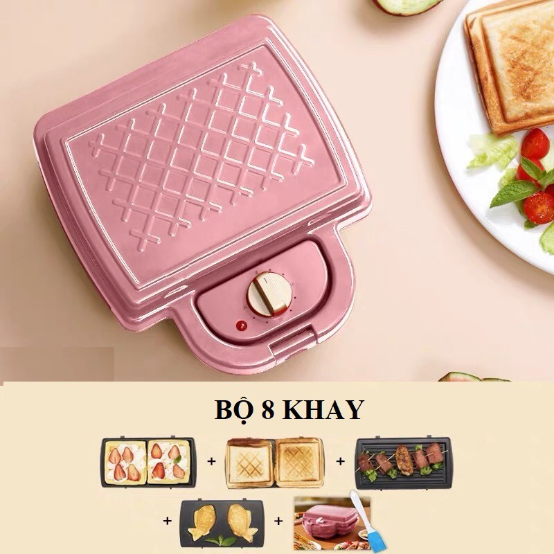 Máy Làm Bánh Mini Đa Năng/Nướng Bánh Mì Sandwich RAINBOW MAGIC Nhân Đôi Tiện Lợi Nhanh Chóng