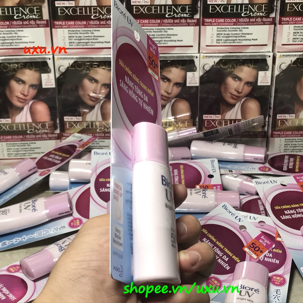 Sữa Chống Nắng 30Ml Biore Uv Bright Face Milk Spf 50 Facial Sunscreen & Makeup Base, Với uxu.vn Tất Cả Là Chính Hãng.