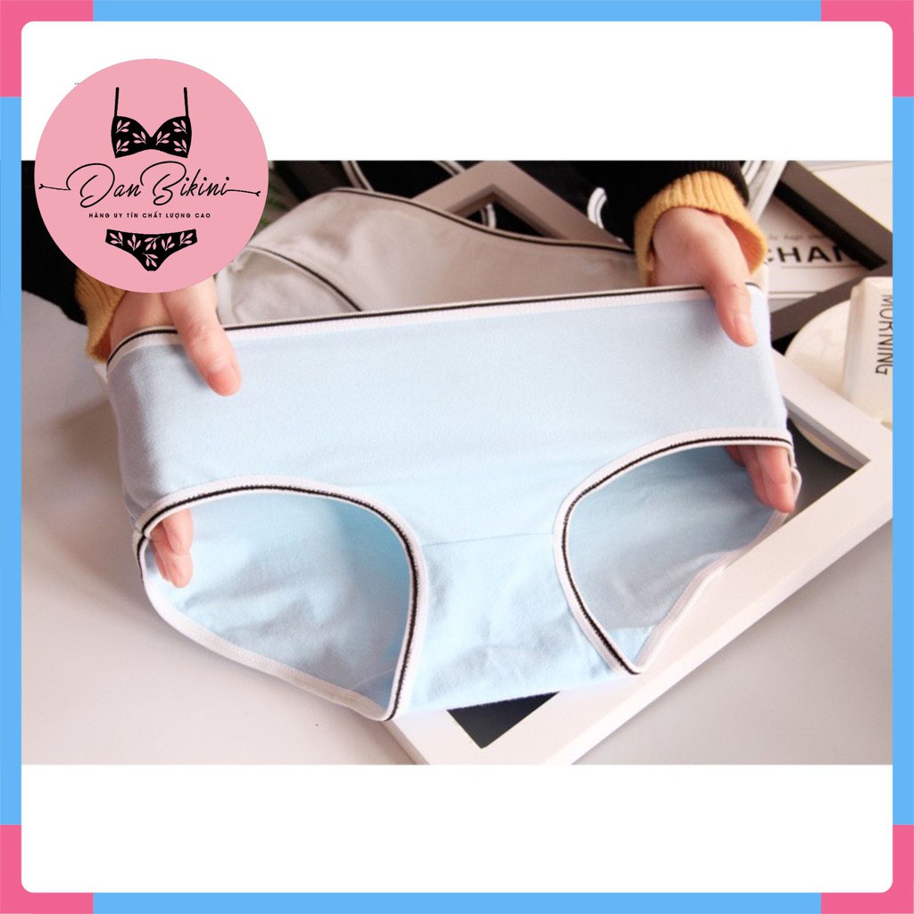 Quần Lót Nữ Cotton - Quần Lót Nữ viền kẻ màu tươi sáng ôm dáng kháng khuẩn thoáng mát DAN STORE MẪU 2800