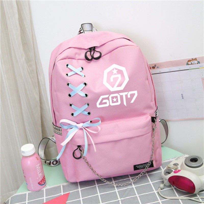 new ba lô mới Bts Exo backpack  túi đi học hai lần  male ba lô nam twice  Got7 monstaX fashion  kpop bags zipper