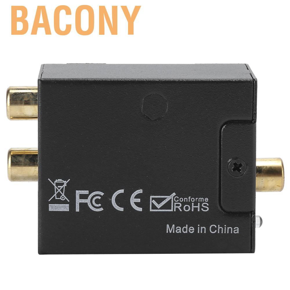 Bacony Digital Optical Fiber to Analog Audio Converter SPDIF Toslink Coaxial RCA R/L