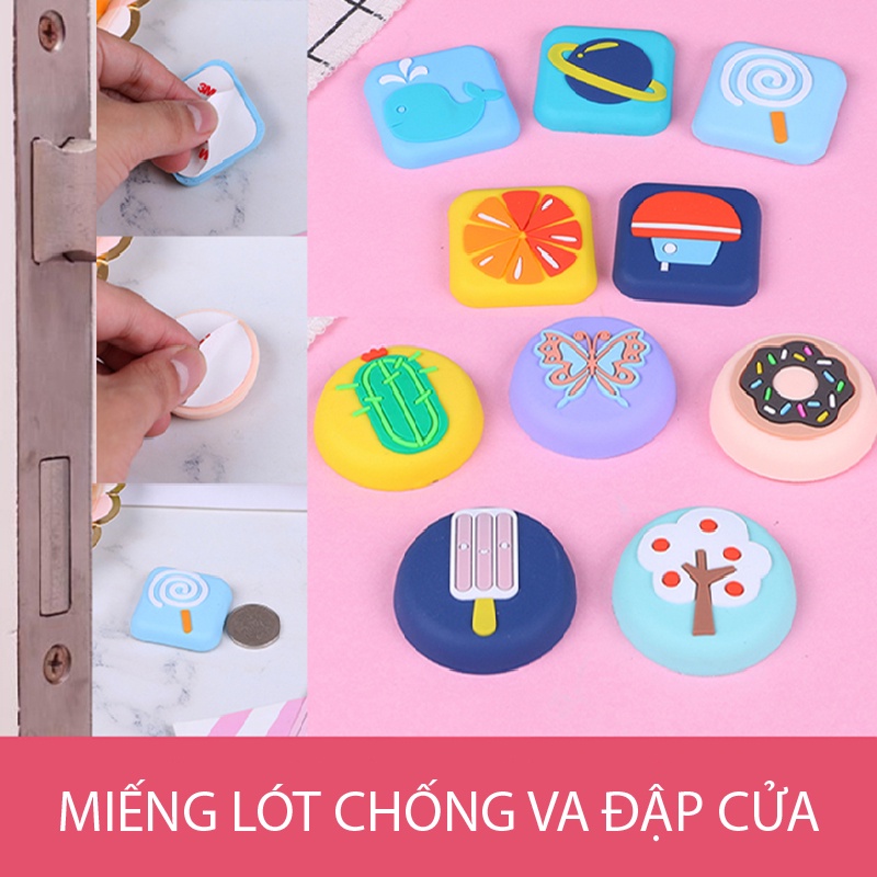 Miếng Dán Chống Va Đập Cửa Hoạt Hình Cao Cấp