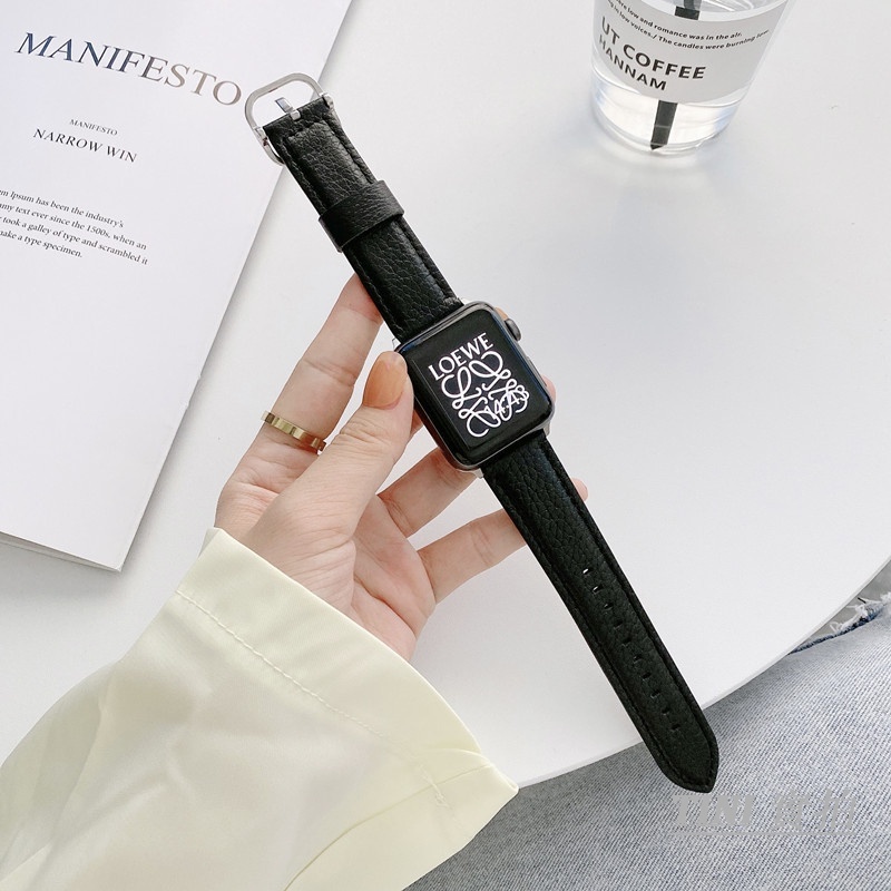 Dây đeo bằng da thật cho đồng hồ thông minh Apple Watch Series IWatch 7 / 6 / 5 / 4 / 3 /SE 44mm / 40mm / 42mm / 38mm /41mm / 45mm Dây đeo Apple Watch
