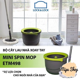 Cây lau nhà, Bộ lau nhà mini Ettom Lock&Lock ETM498 - KÈM 2 BÔNG LAU [Hàng chính hãng Lock &Lock]  - MipaShop