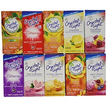 Combo 10 gói bột pha nước trái cây crystal light mini