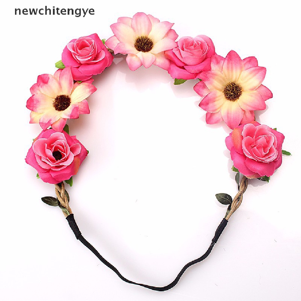 NCY Wedding Floral Headband Charm Flower Tiara Party Brid Garland Princess Wreath YE