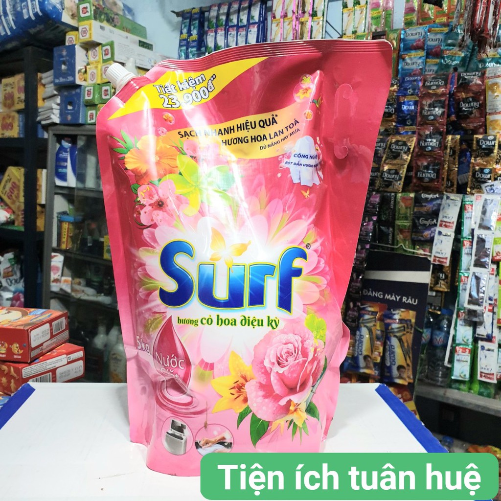 nước giặt surf túi nắp xoáy hương nước xả vải mới 3.5kg