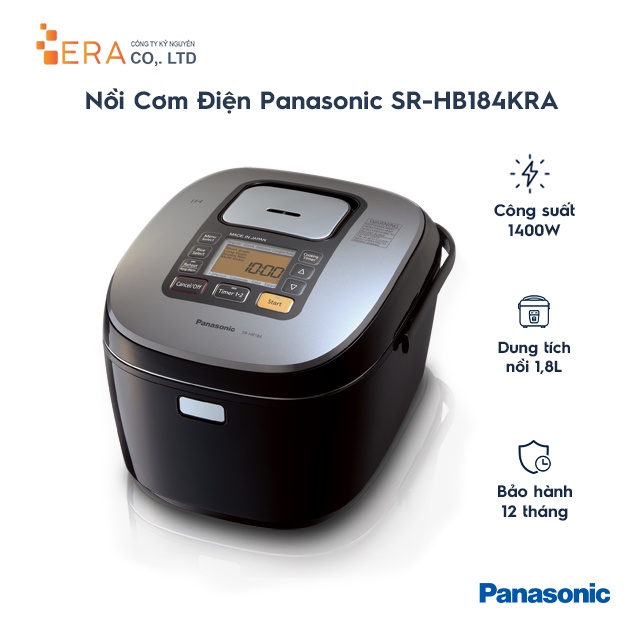 Nồi cơm điện tử Panasonic PANC-SR-HB184KRA 1.8L