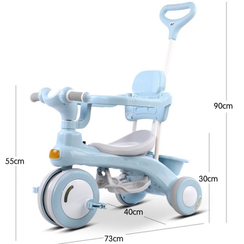 Xe ba bánh có cán đẩy cao cấp có đèn nhạc