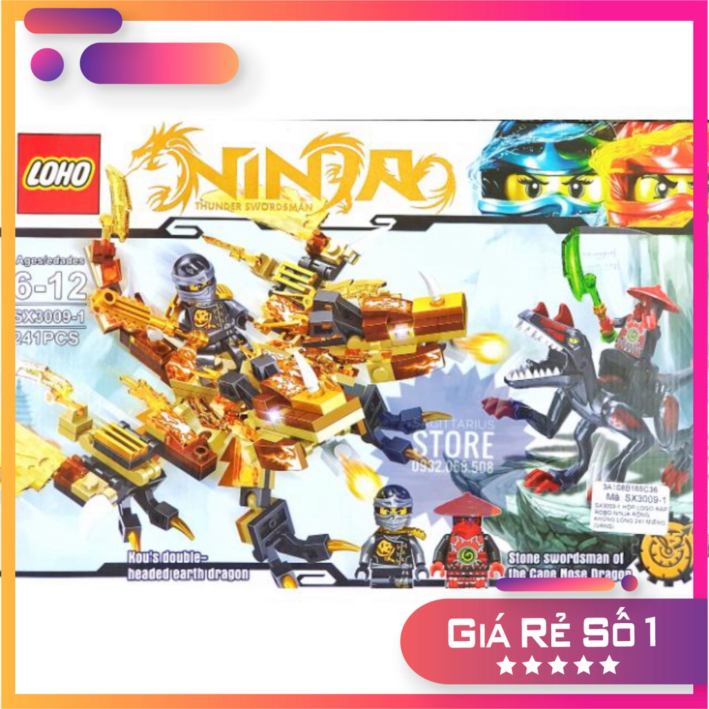 Bộ Lắp Ráp Ninjago Robot rồng , Khủng long (241 mảnh) [Hot]