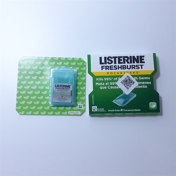 Miếng ngậm thơm miện Listerine Cool Mint/ Freshburst vỉ 1 -3 hộp