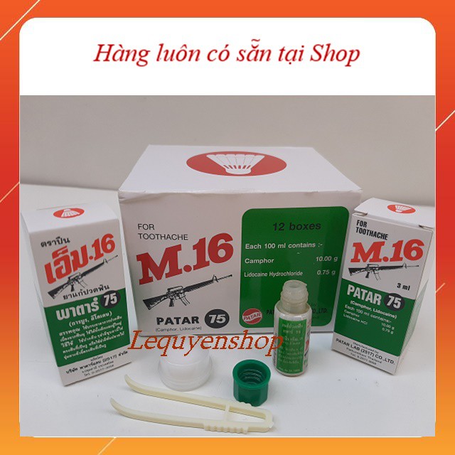 [hàng chính hãng]Dầu Giảm Đau Răng , sâu răng Patar 75 M.16 3ml Thái Lan