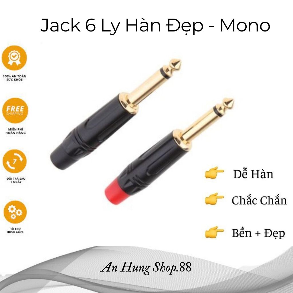 Jack 6 Ly Hàn - Thay Thế Đầu Jack Line,Cáp Truyền Tin Hiệu Âm Thanh.