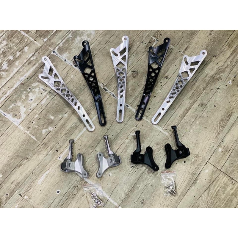 Combo Gác chân xếp nhôm Malaysia + Pát bô đùi gà CNC CHO XE EX / WIN