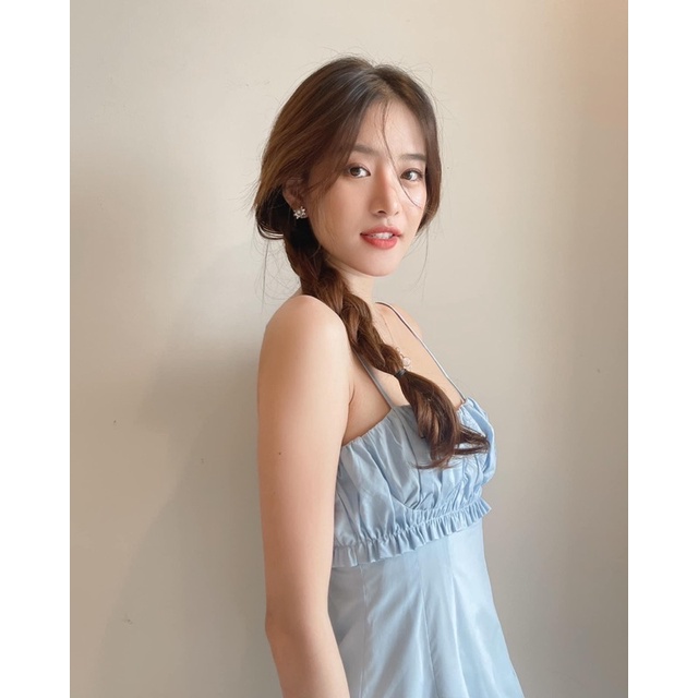 ĐẦM MIDI 2S MINT NHÍU NGỰC✨