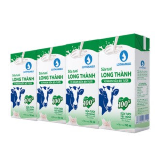 Sữa tươi tiệt trùng Lothamilk có đường ( Lốc 4 hộp × 110ml )