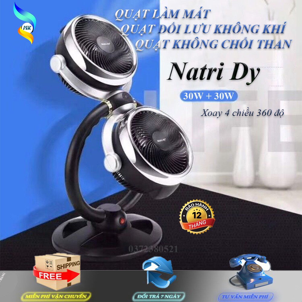 [Mẫu 2021] Quạt Đối Lưu Không Khí Natri Dy – Quạt Cây Không Chổi Than Không Ồn Tiết Kiệm Điện. 30W*2. Quạt mini,quạt bàn