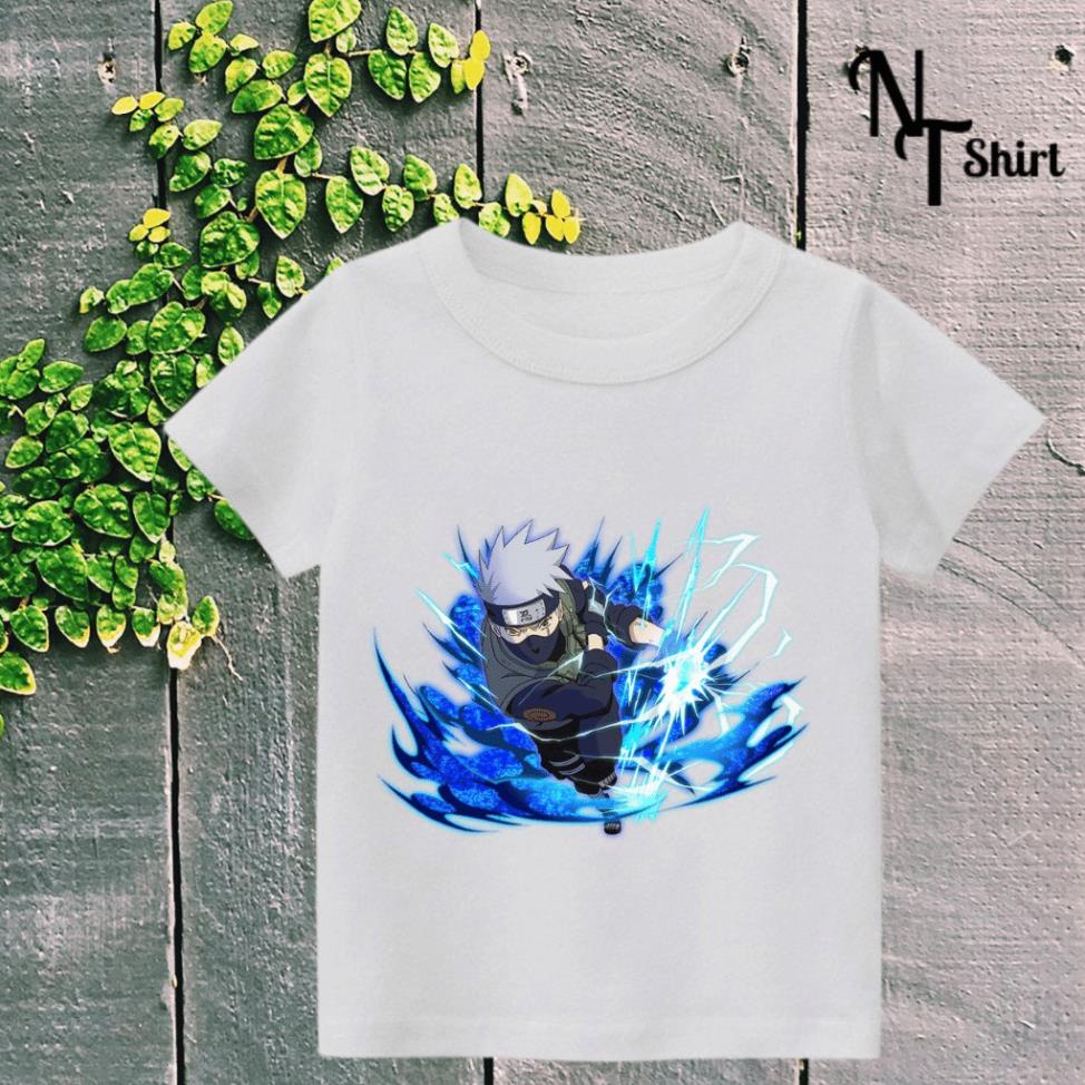 Áo thun bé trai và bé gái, Áo phông trẻ em in hình Uchiha itachi, Naruto, Kakashi, Áo cotton xịn mặc mát thoải mái 05