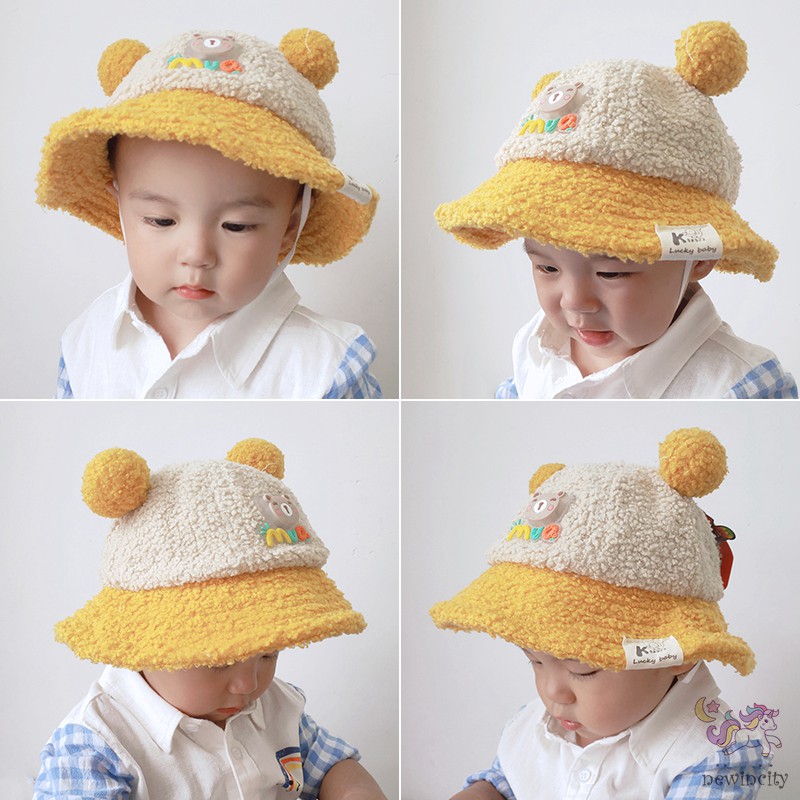 Mũ Len Tai Gấu Dễ Thương Cho Bé