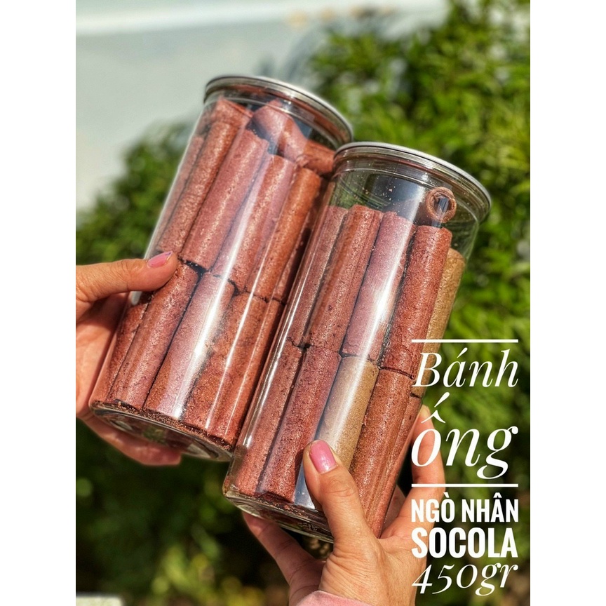 Bánh ống sôcla lon 450gr