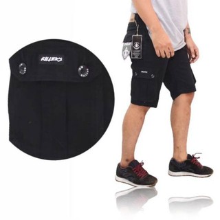 Quần Short Vải Canvas Phối Túi Cá Tính