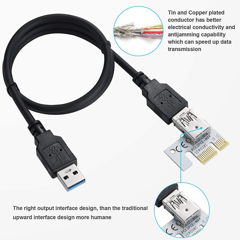 Bộ card đồ họa mở rộng VER010-X PCI-E 1X sang 16X | BigBuy360 - bigbuy360.vn