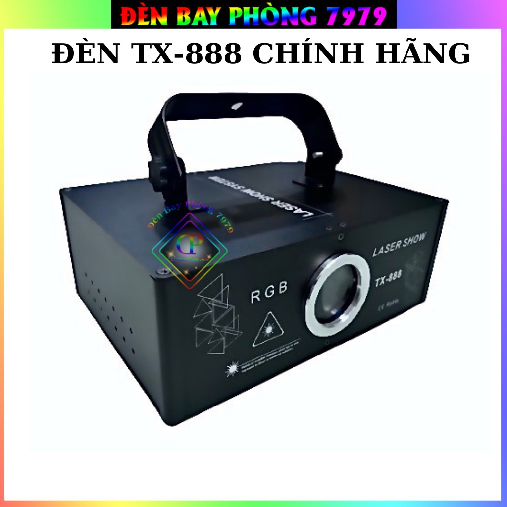 Đèn Laser Phòng Bay TX-888 Chính Hãng Cảm Biến Nhạc Với Hơn 1400 Hiệu Ứng 3D Dùng Cho Hội Tiệc, Karaoke, Bar...