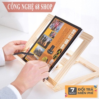 [FreeShip] Khung gỗ đọc sách, để laptop, ipad xếp gọn, giá đỡ sách, laptop