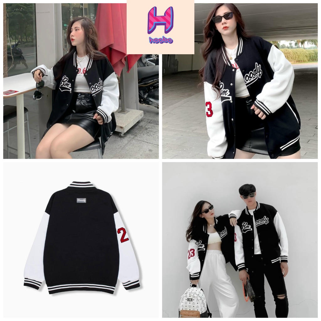 Áo khoác Bomber Nam Nữ Bóng Chày Form Rộng Hoobo unisex oversize - Áo khoác dù chống nắng