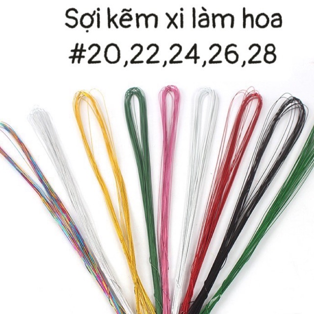 0,5kg Kẽm xi 22,24,26,28 làm hoa cành vàng lá ngọc,cây kim tiền,hoa len sợi,cây bonsai,gấp sao giấy