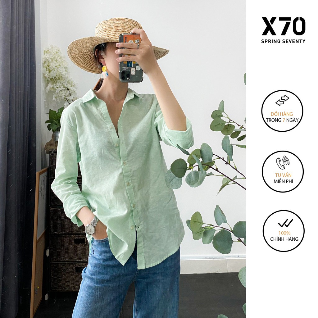 Áo Sơ Mi Nữ Linen Nhiều Màu Sắc Thời Trang X70 - 01500001