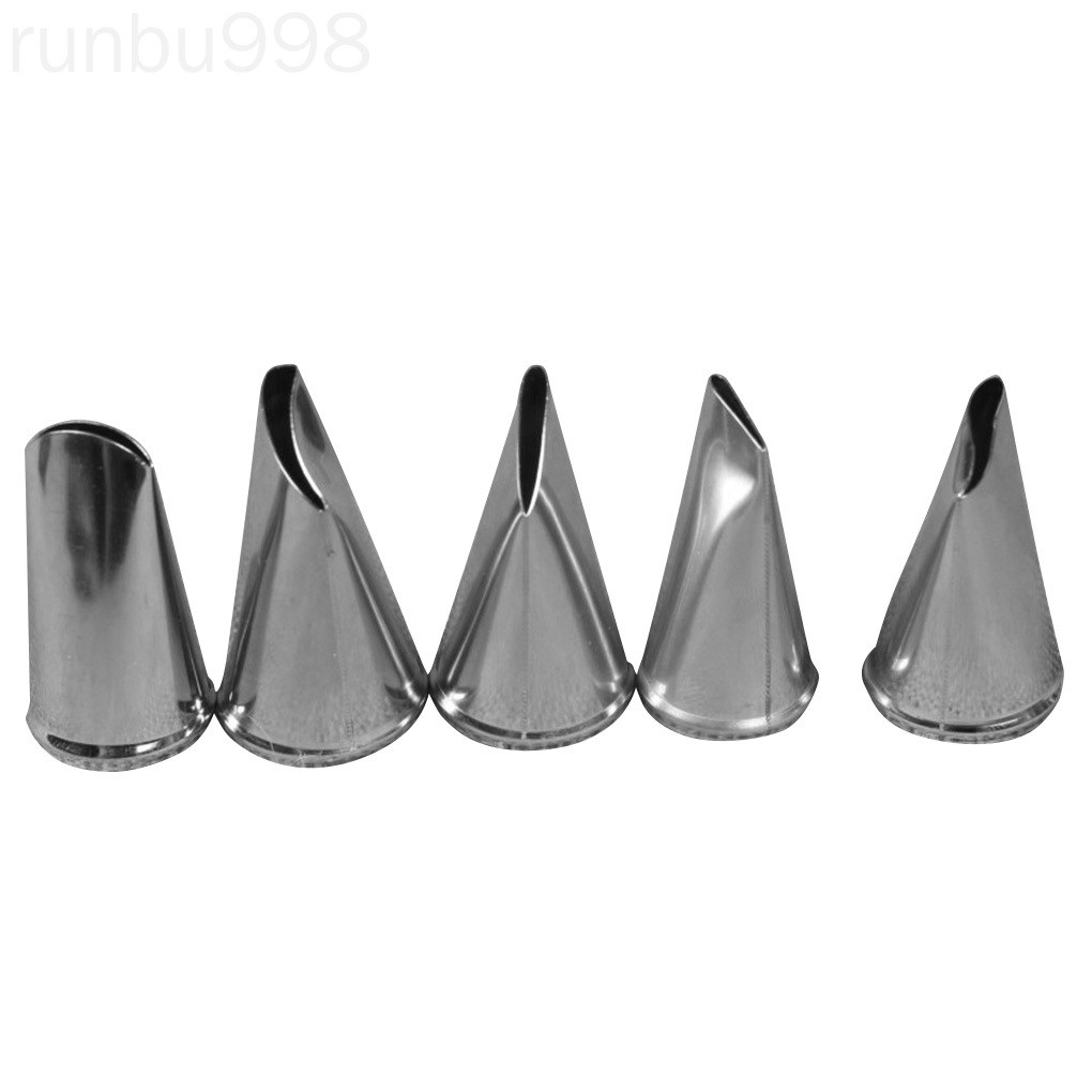 Set 5 Đuôi Bắt Bông Kem Tạo Hình Hoa Hồng Bằng Thép Không Gỉ