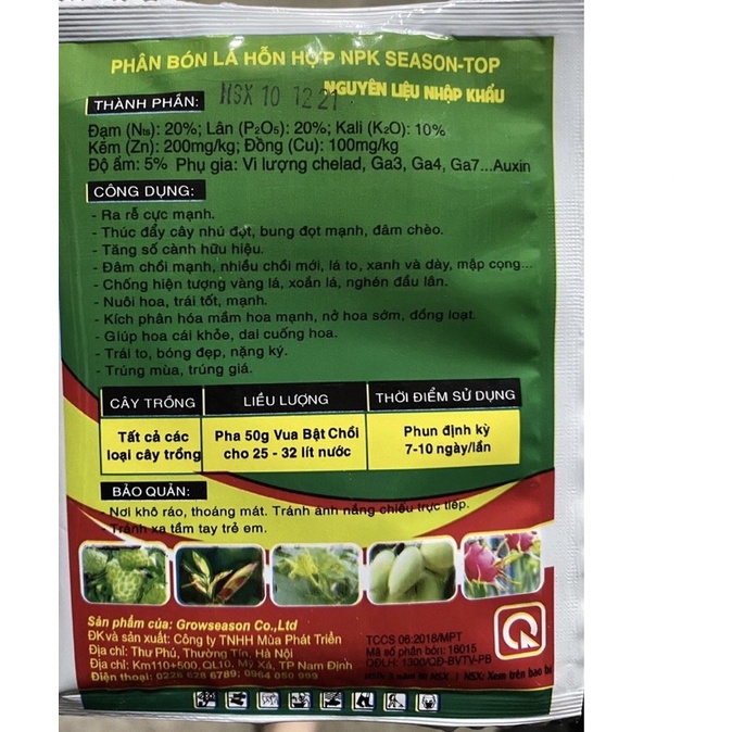 Vua bật chồi gói 50gr kích chồi bật lộc hàng chính hãng