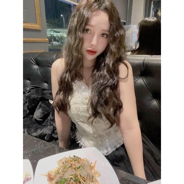 ÁO 2 DÂY HOA VIỀN REN QUẢNG CHÂU MS10002