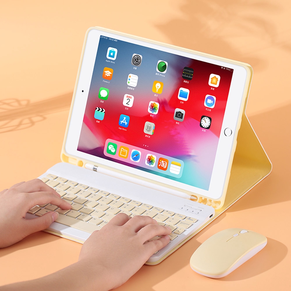 Bộ bàn phím + chuột Bluetooth + ốp bảo vệ GOOJODOQ iPad 9.7 2017 2018 2019 10.2 5th 6th Gen7 Air 1 2 3 Pro 9.7