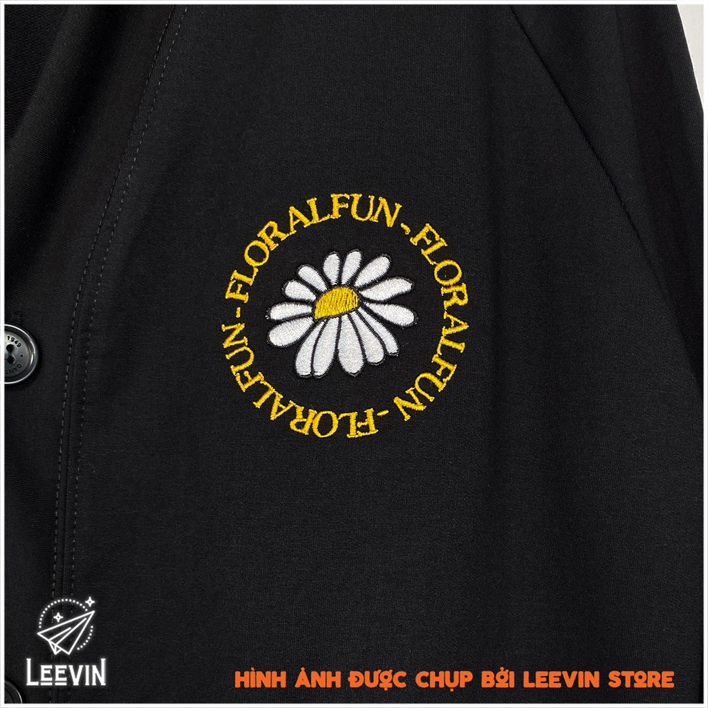 Áo Khoác Nam Nữ FLORAL FUN Thêu Hoa Sevenzia Unisex - Áo khoác Nỉ Cardigan Ulzzang - Leevin Strore | BigBuy360 - bigbuy360.vn
