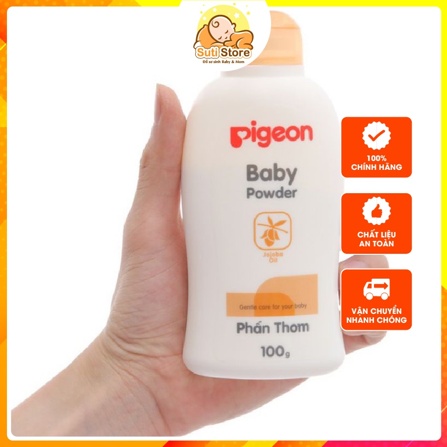 Phấn thơm Pigeon 100g hương Jojoba chống rôm rảy cho bé sơ sinh