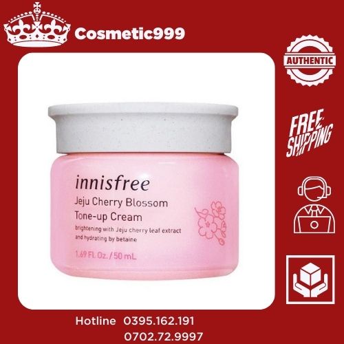 auth 100% Kem Dưỡng Trắng Da Nâng Tone Tức Thì Innisfree Jeju Cherry Blossom Tone Up Cream-cosmetic999