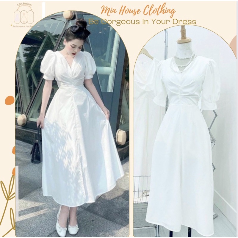 Đầm dự tiệc trắng siêu xinh dáng dài-Hàng cao cấp-váy nữ dự tiệc đẹp sang trọng