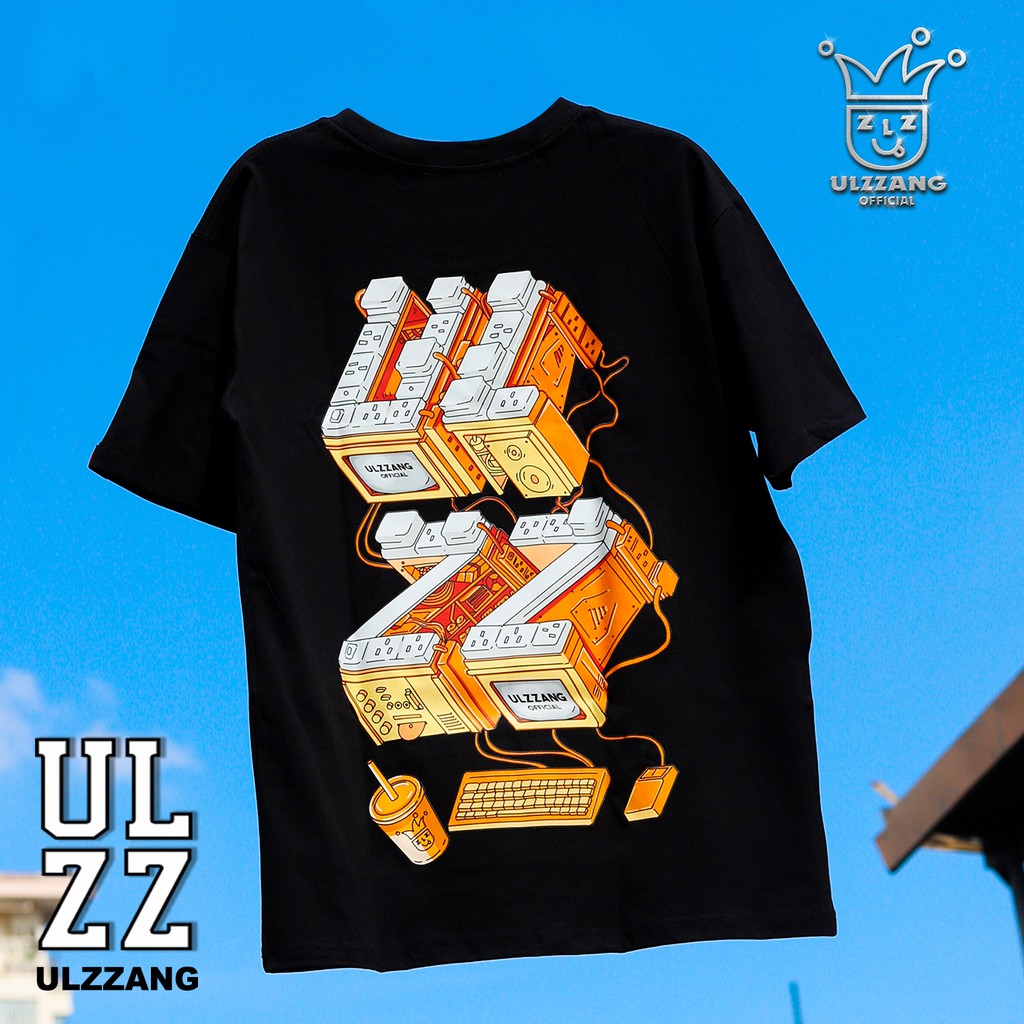 Áo thun local brand ULZZ ulzzang computer dành cho genz dáng tay lỡ unisex U-20