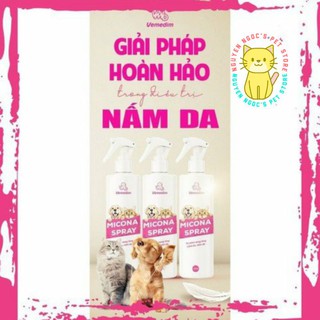MICONA SPRAY VEMEDIM  - Dung dịch xịt ngoài da trị viêm nang lông, viêm da và nấm da trên CHÓ MÈO 100ml