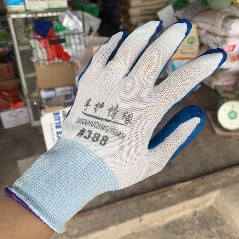 Găng Tay Lao Động (Sơn Mặt Trong) Bịch 12 Đôi Hàng Dày
