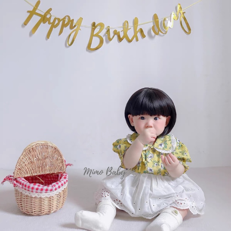 Bộ tóc giả đội đầu siêu dễ thương cho bé gái TG01 Mimo Baby