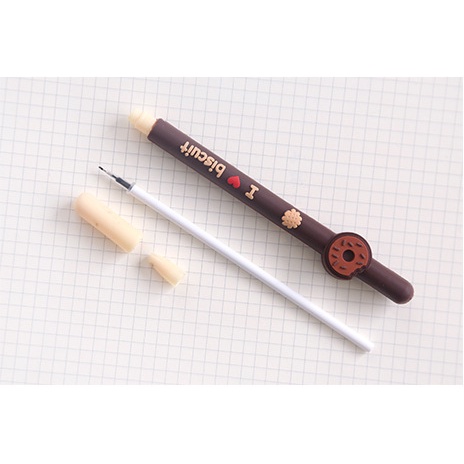 Bút Mực Gel Màu Đen Ngòi 0.5mm / 5 Kiểu Dáng Họa Tiết Trái Cây / Sô Cô La Hoạt Hình