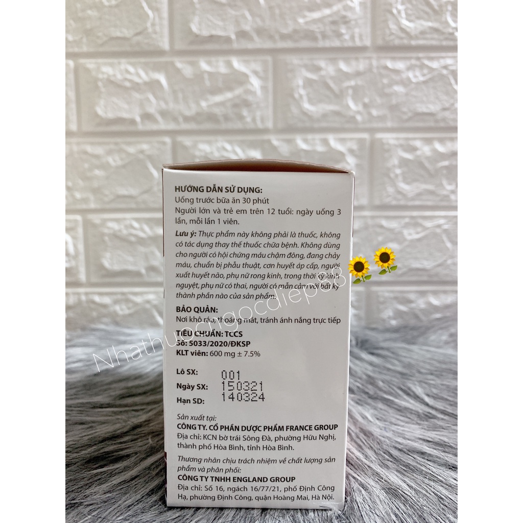 Hoạt huyết Tiền đình khang Plus- giúp tăng cường trí nhớ hộp 100viên