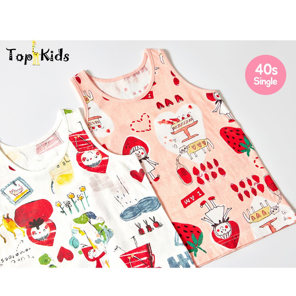 Set 3 áo COTTON cao cấp  3 lỗ , sát nách, bé gái,  Unifriend Hàn Quốc _ từ 1 tới 15 tuổi,Topkid_vietnam