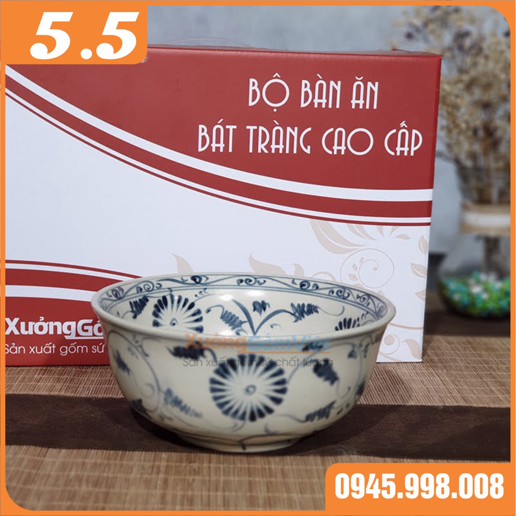 COMBO bộ bát đĩa cúc đen giả cổ gồm 9 món trang trí bàn ăn đẹp mắt và sang trọng hàng Bát Tràng - XƯỞNG GỐM VIỆT